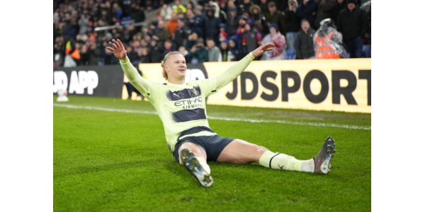 Manchester City 1-0 Crystal Palace, Haaland osuu pisteeseen Manchester City 1-0 Crystal Palace, Haaland osuu pisteeseen